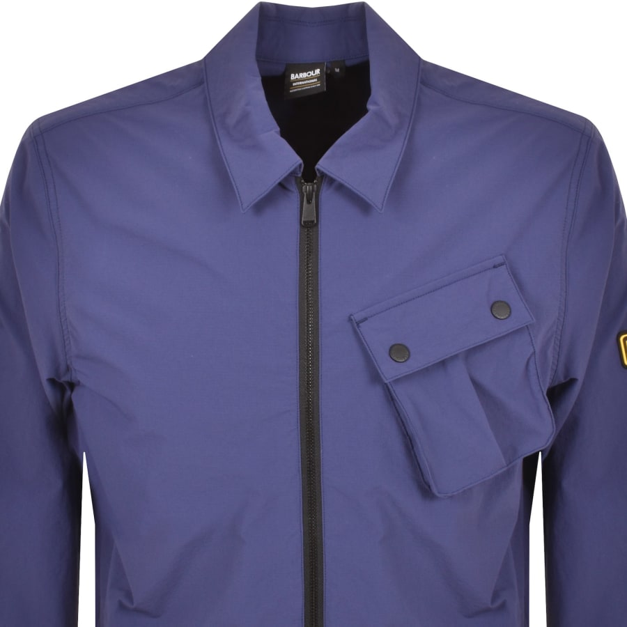 Barbour navy overshirt discount
